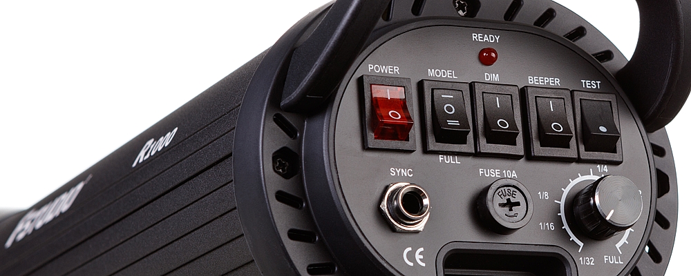 detail ovládací části zábleskového světla